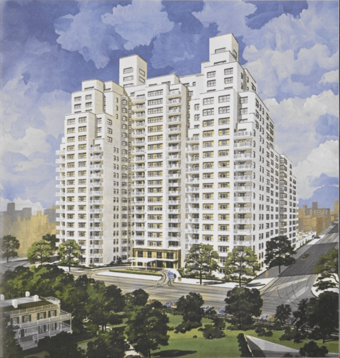 Architectural rendering of 180 East End Avenue, 1961